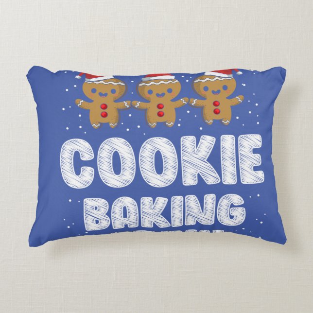 Cojín Decorativo Navidades de camisetas de la tripulación de cookie (Anverso)