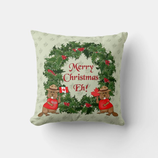 Cojín Decorativo Navidades de Canadá (Anverso)