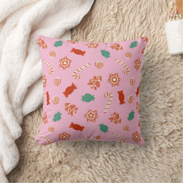 Cojín Decorativo Navidades de caramelos - rosa