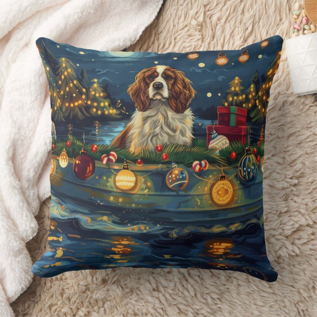 Cojín Decorativo Navidades de Cavalier King Charles Voyage (Manta)