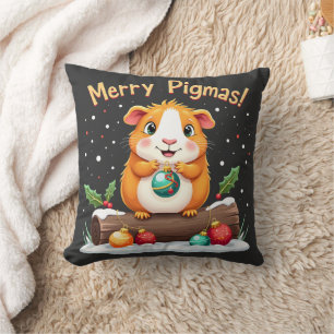 Cojín Decorativo Navidades de Cerdo de Merry Pigmas Guinea