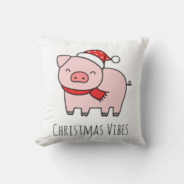 Cojín Decorativo Navidades de cerdo rosados cúrgenes Minimalistas