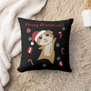 Cojín Decorativo Navidades de cerdos de Guinea Animales de Invierno