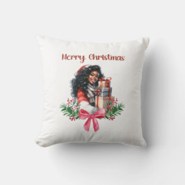 Cojín Decorativo Navidades de Chica negro