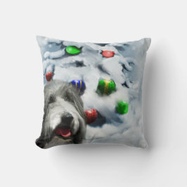 Cojín Decorativo Navidades de Collie con barba