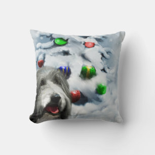 Cojín Decorativo Navidades de Collie con barba