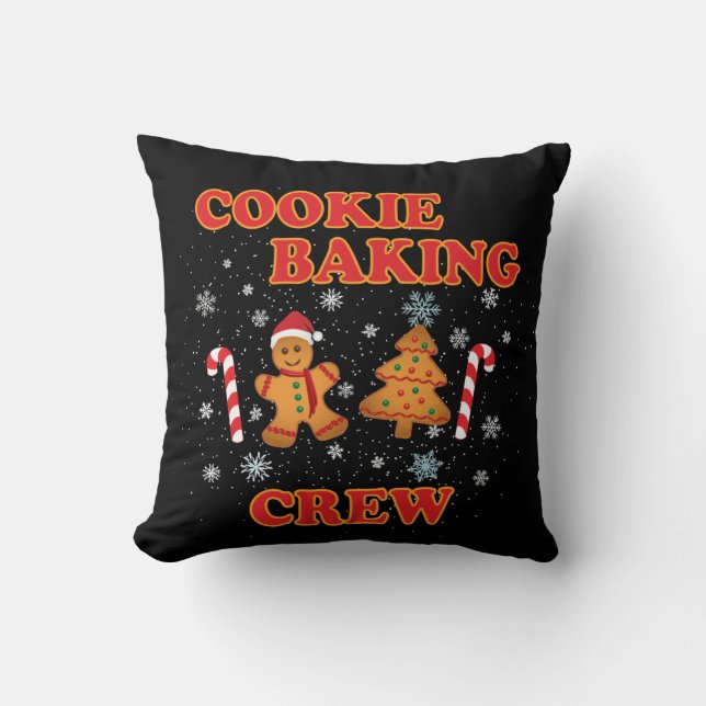 Cojín Decorativo Navidades de Cookie Baking Crew (Anverso)