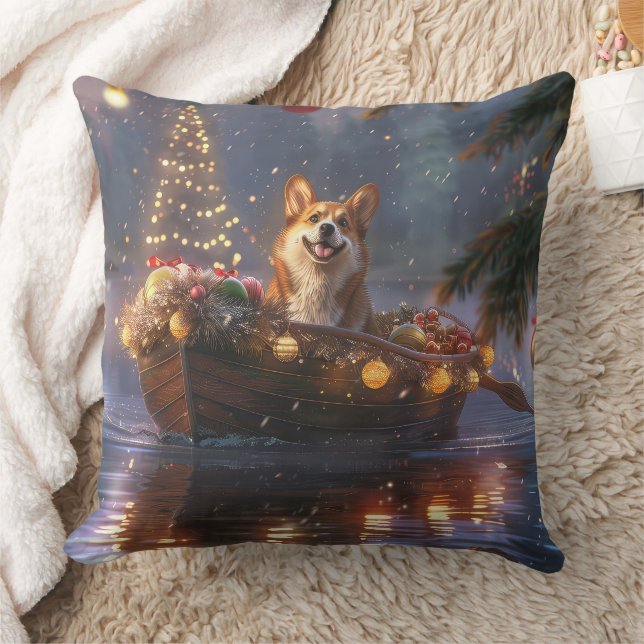 Cojín Decorativo Navidades de Corgi Voyage festivo (Manta)