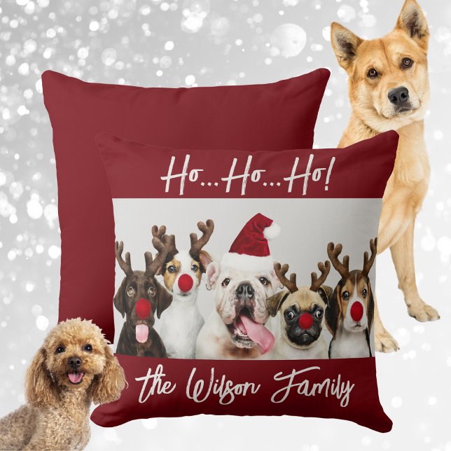 Cojín Decorativo Navidades de Cute Dog Lover (Cute Dog Lover's Christmas Throw Pillow)