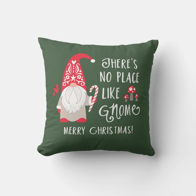 Cojín Decorativo Navidades de Cute Gnome (Anverso)