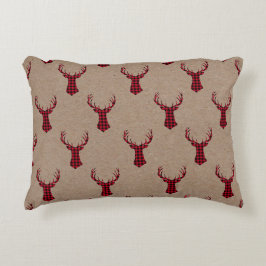 Cojín Decorativo Navidades de Deer Kraft Plaid