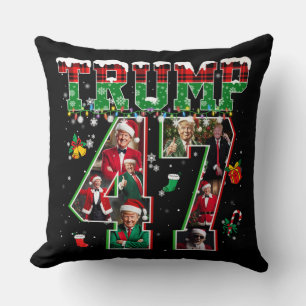 Cojín Decorativo Navidades de Donald Trump 47° presidente 2024 Sant