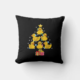 Cojín Decorativo Navidades de Duckie Quack, Árbol de Navidad de Duc