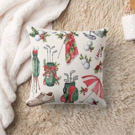Cojín Decorativo Navidades de equipos de golf Decoración para golfi