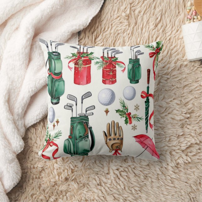 Cojín Decorativo Navidades de equipos de golf Decoración para golfi (Manta)