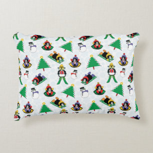 Cojín Decorativo Navidades de esquí de pingüino