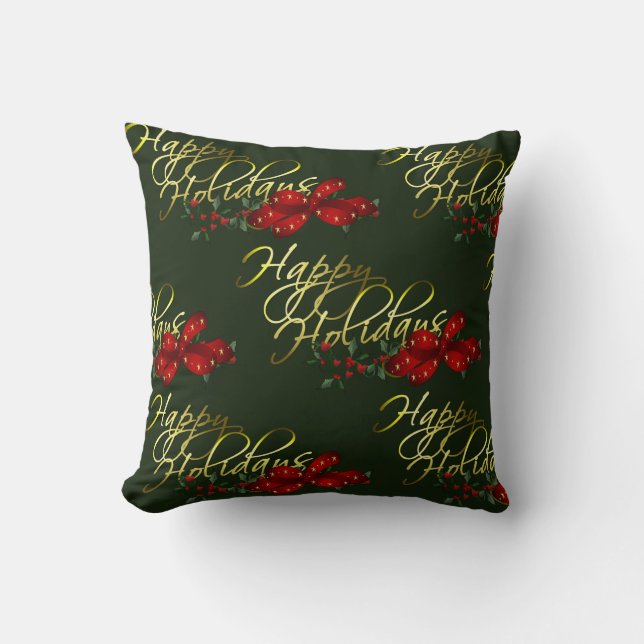 Cojín Decorativo Navidades de Felices Fiestas (Anverso)