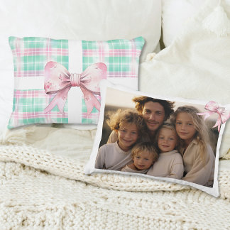 Cojín Decorativo Navidades de fotografía familiares entregan cosech