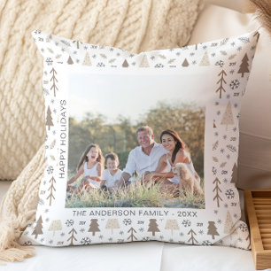 Cojín Decorativo Navidades de fotografía familiares modernos