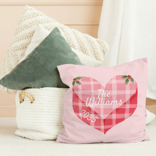 Cojín Decorativo Navidades de fotografía Personalizado de Cute Pink