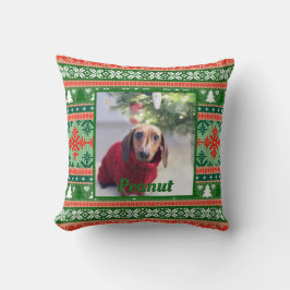 Cojín Decorativo Navidades de fotos de Mascota suéter suéter sucio