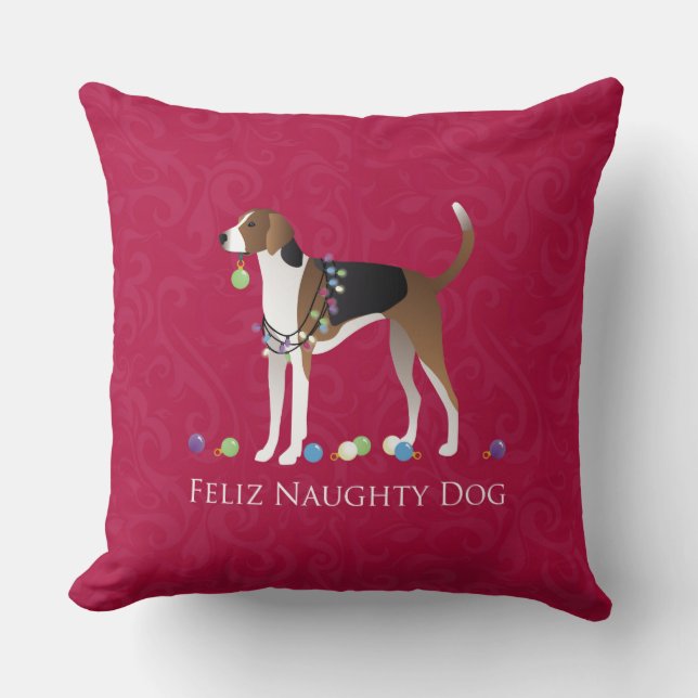 Cojín Decorativo Navidades de Foxhound de Estados Unidos (Anverso)
