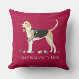 Cojín Decorativo Navidades de Foxhound ingleses