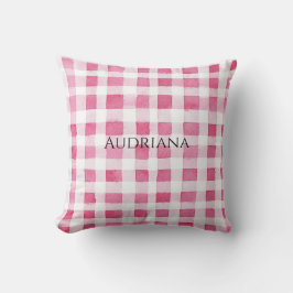 Cojín Decorativo Navidades de franjas rosadas