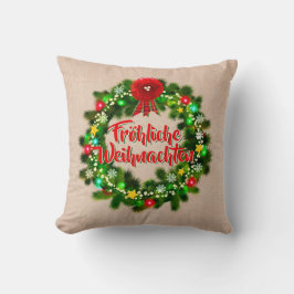 Cojín Decorativo Navidades de Frohe Weihnachten Kissen