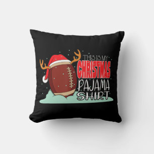 Cojín Decorativo Navidades de fútbol pelota Santa Hat Fun Sport Xma