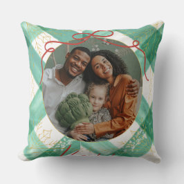 Cojín Decorativo Navidades de gingham verde