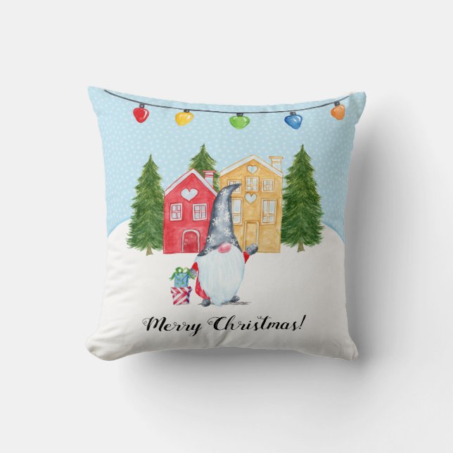 Cojín Decorativo Navidades de Gnome singulares (Anverso)
