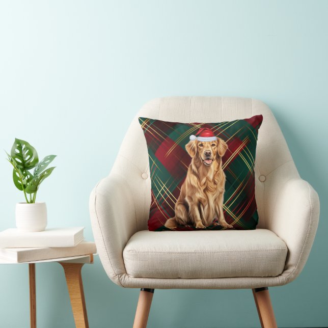 Cojín Decorativo Navidades de Golden Retriever Red Green Holiday Pl (Silla)