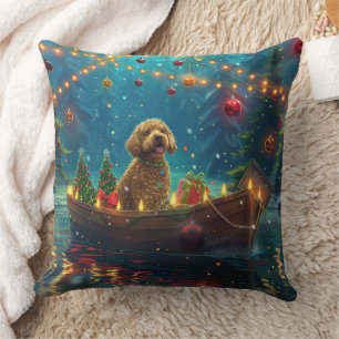 Cojín Decorativo Navidades de Goldendoodle