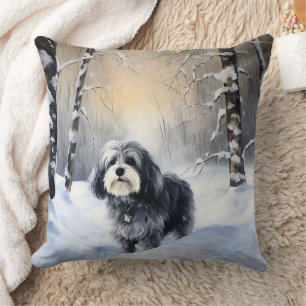 Cojín Decorativo Navidades de Havanese Let It Snow