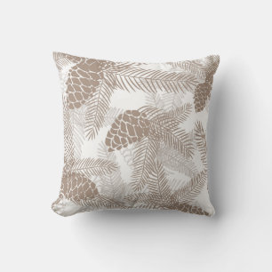 Cojín Decorativo Navidades de invierno abstraen pino beige pino pin
