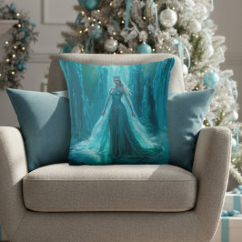 Cojín Decorativo Navidades de invierno mágicos de la reina de hielo