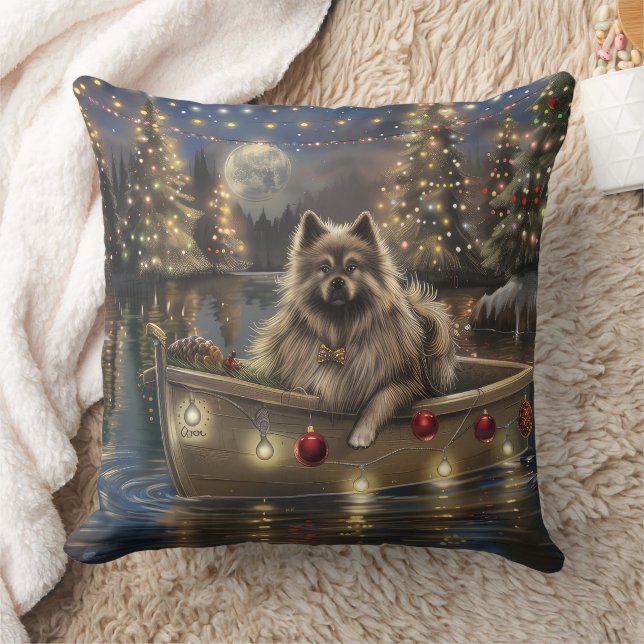 Cojín Decorativo Navidades de Keeshond Voyage festivo (Manta)