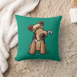 Cojín Decorativo Navidades de KiniArt Welsh Terrier