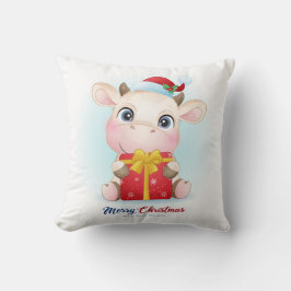 Cojín Decorativo Navidades de la cuchara acuarela Nursera de vaca