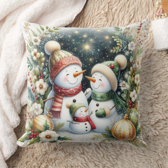 Cojín Decorativo Navidades de la familia Snowman (Manta)