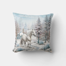 Cojín Decorativo Navidades de la selva de nieve del invierno del ca