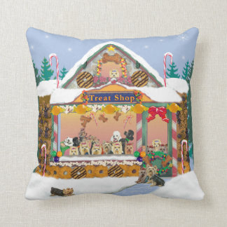 Cojín Decorativo Navidades de la tienda Yorkie Treat Holiday Pillow