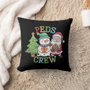 Cojín Decorativo Navidades de la tripulación Retro Peds Enfermería