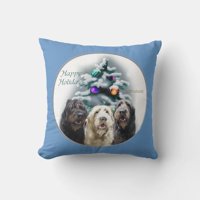 Cojín Decorativo Navidades de Labradoodle (Anverso)