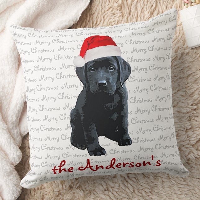 Cojín Decorativo Navidades de Labrador Negro (Subido por el creador)