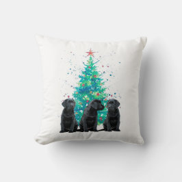 Cojín Decorativo Navidades de Labrador Negro