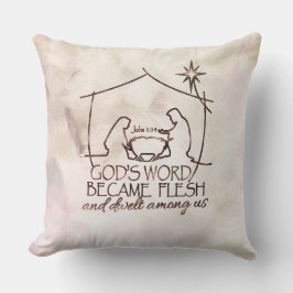 Cojín Decorativo Navidades de las Escrituras Cristianas Modernas de