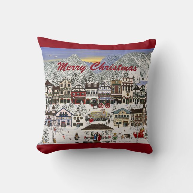 Cojín Decorativo Navidades de Leavenworth Washington Pillow (Anverso)