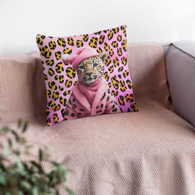 Cojín Decorativo Navidades de Leopardo Rosa Jaguar Cushion (Subido por el creador)